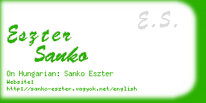 eszter sanko business card